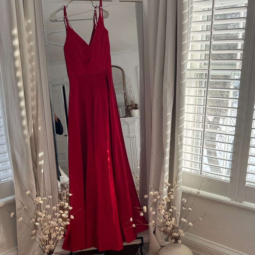 Sequin Hearts Red Maxi Dress